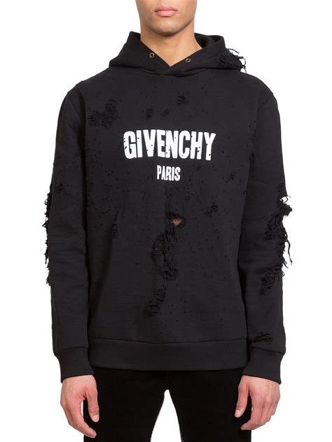 givenchy men hoodie split|givenchy hoodie with holes.